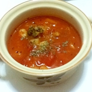 えびとブロッコリーのトマトスープ